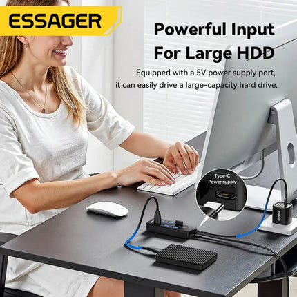 Essager 7 In 1 USB Hub For Huawei Devices And Laptops - GetGadgets