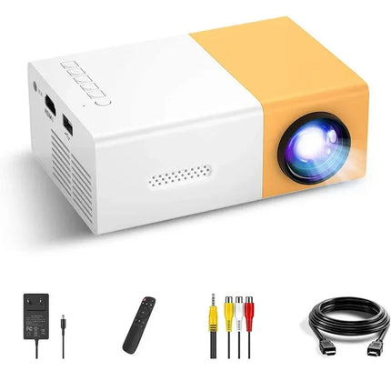 Salange YG300 Mini Projector LED Portable Beamer Compatible with HDMI USB Support 1080P Video Projetor Kids Gift - GetGadgets