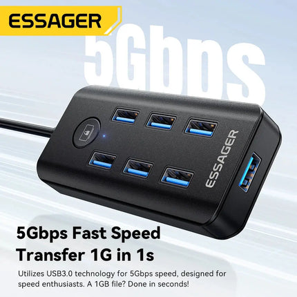 Essager 7 In 1 USB Hub For Huawei Devices And Laptops - GetGadgets