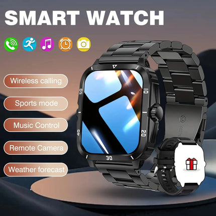 Smart Watch, Wireless Calls, Music Playback, Message Reminders, Multi-Sports Mode, Suitable For Men And Women - GetGadgets