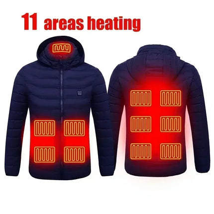 Premium Self Heating USB Jacket For Outdoors 23 Zones - GetGadgets