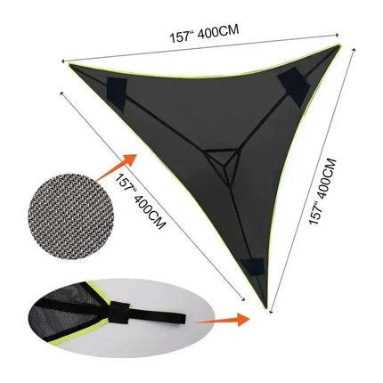 Portable Triangle Hammock Anti-Rollover Camping Hammock Multi Person Aerial Mat Convenient Hanging Sleep Bed for Hiking Travel - GetGadgets