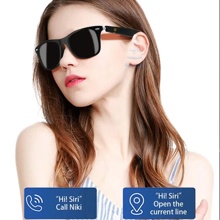 Smart Sunglasses Bluetooth glasses,Wireless HD UV Protective Lens Eyewear Waterproof Speaker,listen to songs, talk sunglasses - GetGadgets