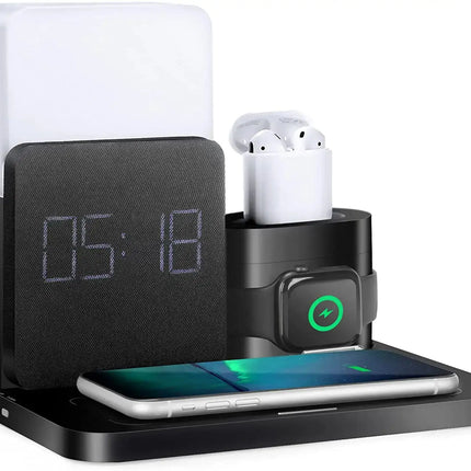 Epic 3in1 Wireless Charger With Clock Nightlight Tidy Desk - GetGadgets