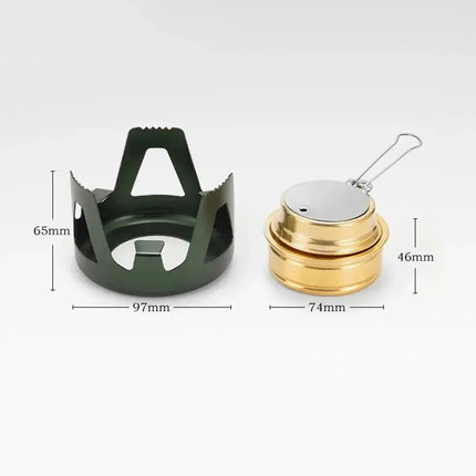 Portable Mini Alcohol Stove Burner Adjustable Firepower Gasoline Stove Aluminum Alloy Bracket Ultralight Brass Camping Stoves - GetGadgets
