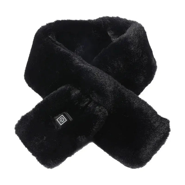 USB Soft Plush Heated Scarf for Women and Men Fashion Faux Fur Cold Resistant and Warm Winter Scarf Washable Neck Heating Scarf - GetGadgets