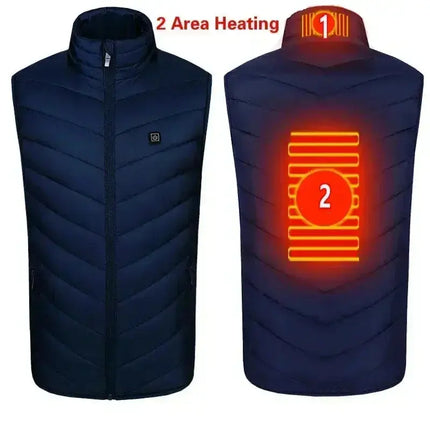 27 Zone Heated Vest USB Self Heating Winter Jacket Outdoors - GetGadgets