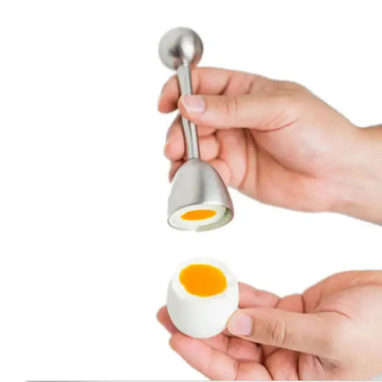 Stainless Steel Boiled Egg Topper Shell Top Knocker Opener   Kitchen Tool Cutter   Accessories  Gadget - GetGadgets