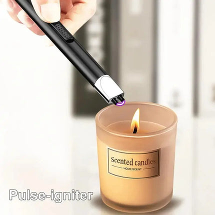USB Electric Rechargeable Kitchen Lighter Electric Arc BBQ Lighter Windproof Flameless Plasma Ignition Long Gas Lighter - GetGadgets