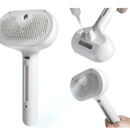 Amazing Pet Hair Spray Brush With Water Tank Boosts Grooming