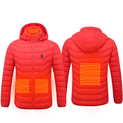 Blazing Men's Heated Puffer Jacket 9Heat Zones for All Day Warmth GetGadgets