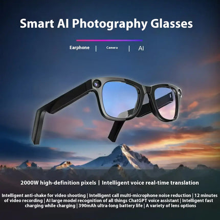 Powerful AI Camera Glasses With Anti Shake For Clear Video