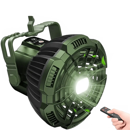 Ultimate 2 In 1 Tent Light And Fan With Remote Control For Camp Comfort Anywhere Anytime - GetGadgets