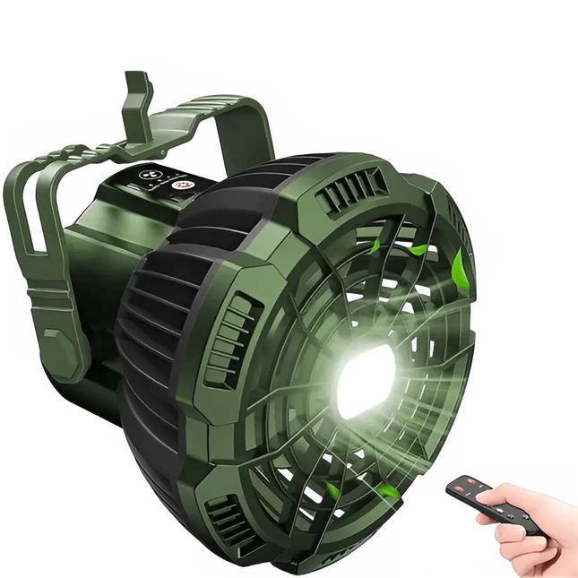 Ultimate 2 In 1 Tent Light And Fan With Remote Control For Camp Comfort Anywhere Anytime - GetGadgets