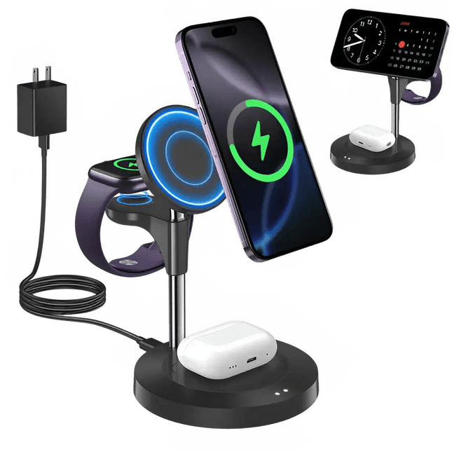Ultimate Aeinidi Three In One Wireless Charger For iPhone Apple Watch AirPods With Effortless Docking - GetGadgets