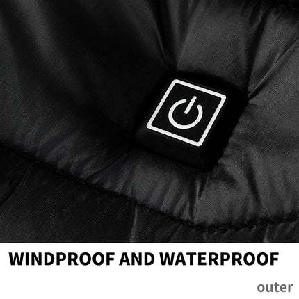 Blazing Men's Heated Puffer Jacket 9Heat Zones for All Day Warmth GetGadgets