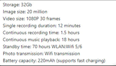 Powerful AI Camera Glasses With Anti Shake For Clear Video