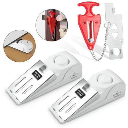 5 Pack Portable Anti Theft Door Stop Alarm For Home Security - GetGadgets