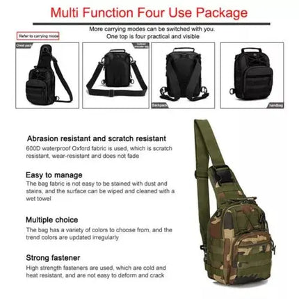 Rugged Tactical Sling Bag Waterproof MOLLE Keeps Gear Ready - GetGadgets