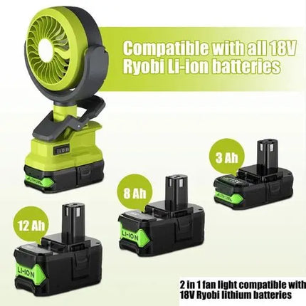 Adventurous Portable Camping Fan With LED Light Cools Fast - GetGadgets