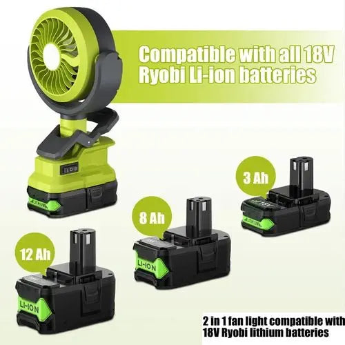 Adventurous Portable Camping Fan With LED Light Cools Fast - GetGadgets