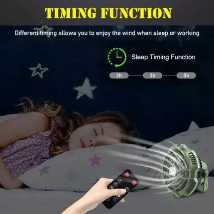 Ultimate 2 In 1 Tent Light And Fan With Remote Control For Camp Comfort Anywhere Anytime - GetGadgets