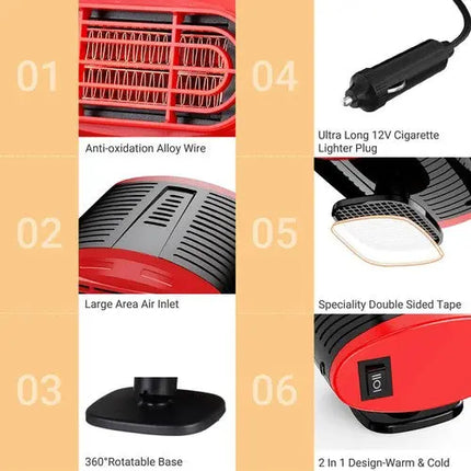 Portable Car Heater Defogger 1000W For Drivers Windows - GetGadgets