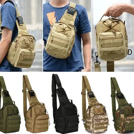 Rugged Tactical Sling Bag Waterproof MOLLE Keeps Gear Ready - GetGadgets