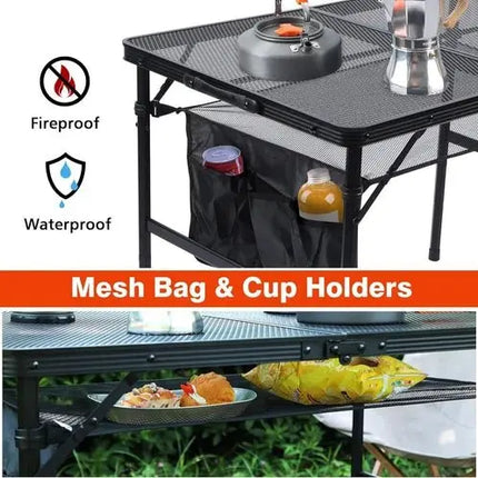 Powerful Portable Folding Table 3Ft Aluminum For Picnics - GetGadgets