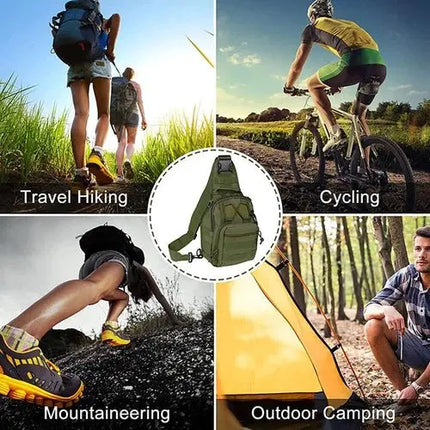 Rugged Molle Sling Backpack Water Resistant Outdoors Ready GetGadgets