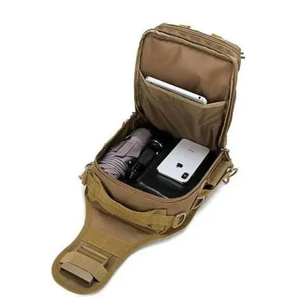 Rugged Molle Sling Backpack Water Resistant Outdoors Ready GetGadgets