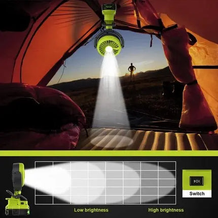 Adventurous Portable Camping Fan With LED Light Cools Fast - GetGadgets