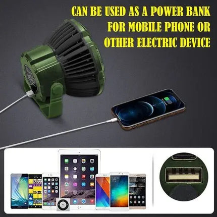 Ultimate 2 In 1 Tent Light And Fan With Remote Control For Camp Comfort Anywhere Anytime - GetGadgets