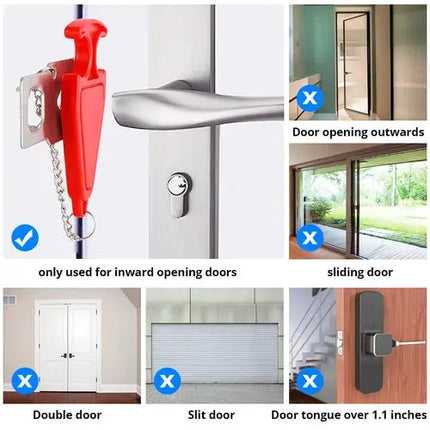 5 Pack Portable Anti Theft Door Stop Alarm For Home Security - GetGadgets