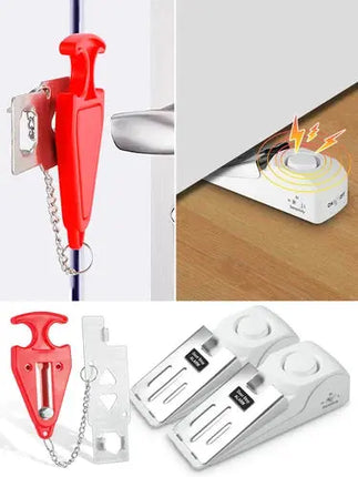 5 Pack Portable Anti Theft Door Stop Alarm For Home Security - GetGadgets