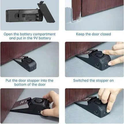 5 Pack Portable Anti Theft Door Stop Alarm For Home Security - GetGadgets