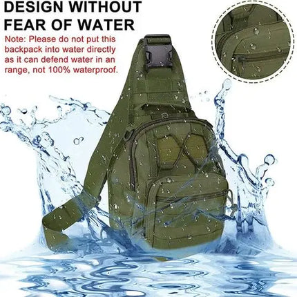 Rugged Tactical Sling Bag Waterproof MOLLE Keeps Gear Ready - GetGadgets