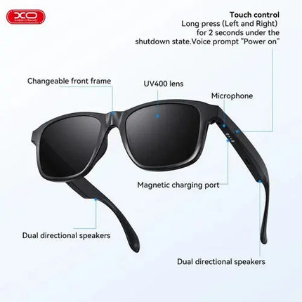 Men Bluetooth Glasses With Open Ear Audio And UV Protection - GetGadgets
