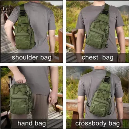 Rugged Molle Sling Backpack Water Resistant Outdoors Ready - GetGadgets