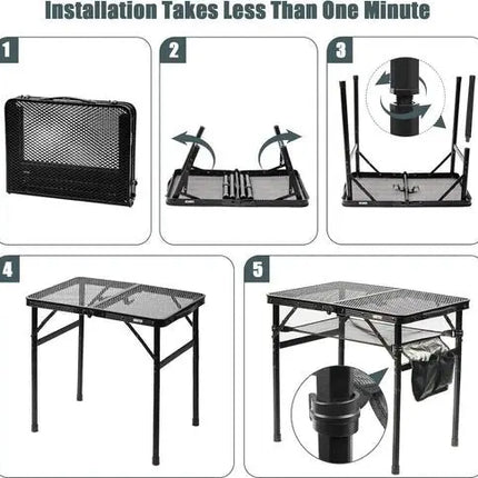 Powerful Portable Folding Table 3Ft Aluminum For Picnics - GetGadgets