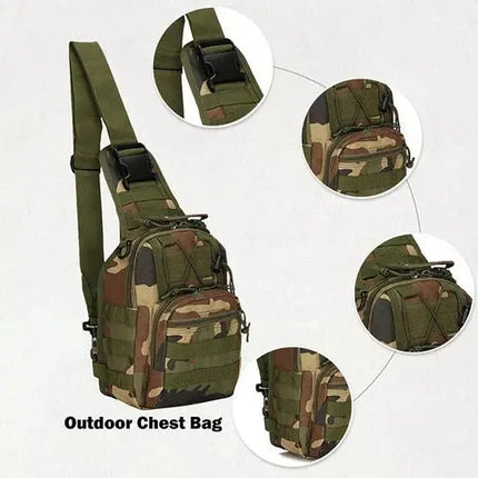 Rugged Molle Sling Backpack Water Resistant Outdoors Ready - GetGadgets