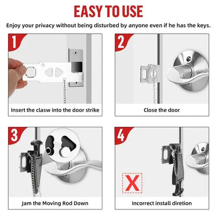 5 Pack Portable Anti Theft Door Stop Alarm For Home Security - GetGadgets