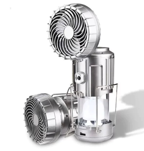 Powerful Solar Lantern Fan With USB Rechargeable Keeps Cool