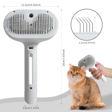 Amazing Pet Hair Spray Brush With Water Tank Boosts Grooming